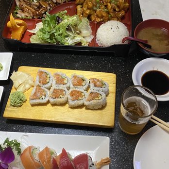 Nara Sushi - Ninja Roll (bottom), Spicy Albacore Roll (middle), 2 Item Combo (top) - Sushi Bars Near Me - Folsom, California Nara Sushi - Ninja Roll (bottom), Spicy Albacore Roll (middle), 2 Item Combo (top) - Sushi Bars Near Me - Folsom, California