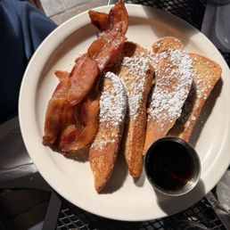 Great bacon and this is the plain French toast