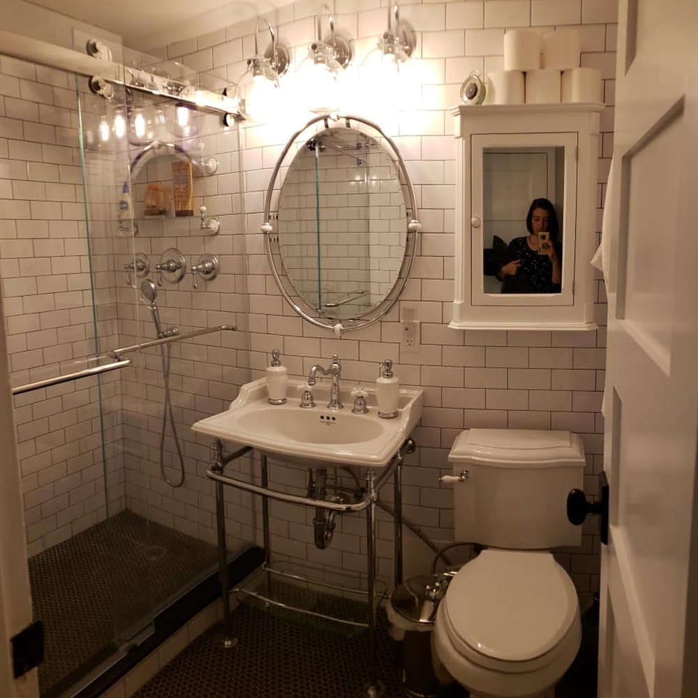 Agalliu Contracting - The completed bathroom is totally unrecognizable compared to its prior state. - General Contractors Near Me - New York, New York