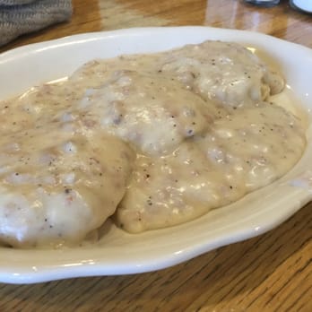 Original Pancake House - Biscuits and gravy - way too salty! Order a breakfast meat instead if you need to balance out the pancakes' sweetness. - Breakfast & Brunch Near Me - Champaign, Illinois