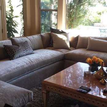 AG Interior Designs - Custom Built Sectional with down/feather wrapped seats and backs - Shades & Blinds Near Me - Las Vegas, Nevada