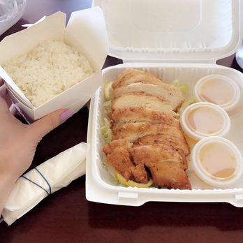 Hunan Taste Restaurant - Lunch. Lemon Chicken with White Rice. - Chinese Near Me - San Jose, California