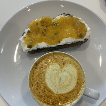 Zion Coffee Bar - Mango chutney toast and golden milk - Coffee & Tea Near Me - Peoria, Illinois
