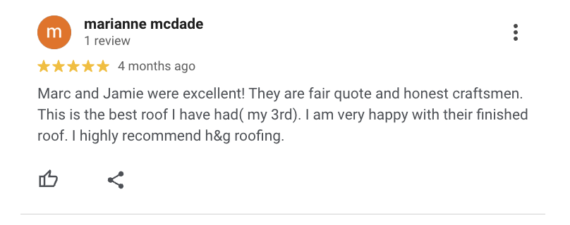 Slide of H & G Roofing