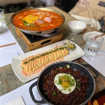 Take31 - Rolled-up Cod Roe Omelette, Prime Short Rib Chapaguri, Korean Army Soup - Korean Near Me - New York, New York