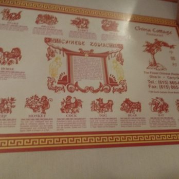 China Cottage Restaurant - Chinese zodiac - Chinese Near Me - Madison, Tennessee