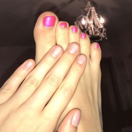 Gel/ shellac manicure and china glaze polish pedicure! A week later and no chipping.
