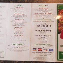 Marco's Pizza - Outside of menu