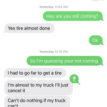 Mobile Auto Repair - Had a 10am appointment but nobody showed. These people are full of excuses. - Auto Repair Near Me