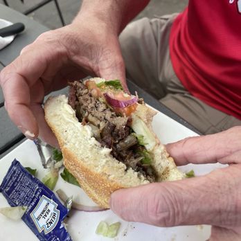 The Clevelander - Hamburger cut in half - Sports Bars Near Me - Cleveland, Ohio