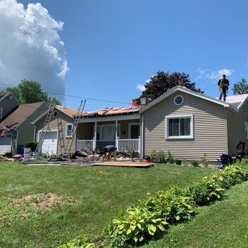 Utica Roof Pros - Roof replacement project in progress. - Roofing Near Me - Utica, New York Utica Roof Pros - Roof replacement project in progress. - Roofing Near Me - Utica, New York