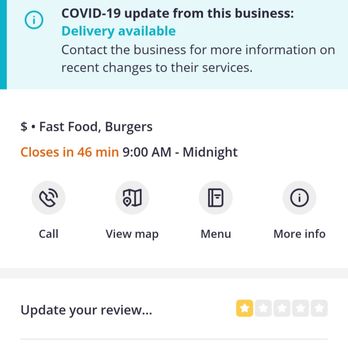 Wendy's - Disappointed... came to Wendy's and the sign said they open till 1 am and yelp says they close in 46 min/ midnight. - Fast Food Near Me - Wahiawa, Hawaii Wendy's - Disappointed... came to Wendy's and the sign said they open till 1 am and yelp says they close in 46 min/ midnight. - Fast Food Near Me - Wahiawa, Hawaii