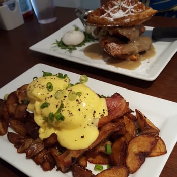 Yolks - Eggs Benedict with hollandaise sauce + chicken and waffles! - Breakfast & Brunch Near Me - Vancouver, British Columbia Yolks - Eggs Benedict with hollandaise sauce + chicken and waffles! - Breakfast & Brunch Near Me - Vancouver, British Columbia
