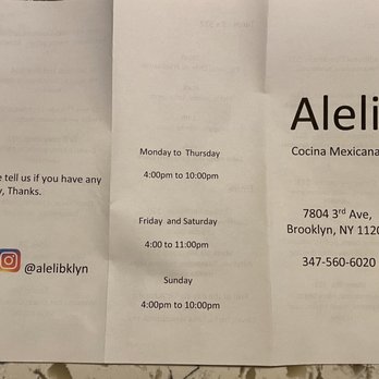 Aleli Mexican Restaurant - Takeout menu and info - New Mexican Cuisine Near Me - Brooklyn, New York Aleli Mexican Restaurant - Takeout menu and info - New Mexican Cuisine Near Me - Brooklyn, New York