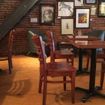Delanie's Coffee - Upstairs area has cool artwork and some privacy - Coffee & Tea Near Me - Pittsburgh, Pennsylvania