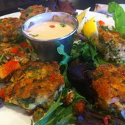 Photo of Native Foods Cafe - Santa Monica, CA, United States. Maryland Tempeh Cakes