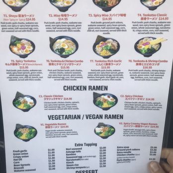 Ton Ichi Ramen - Menu - Ramen Near Me - St. Charles, Illinois
