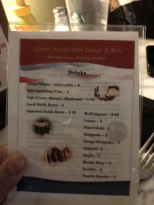 Menu photo 8 Great American Diner & Bar Seattle, WA Menu photo 8 Great American Diner & Bar Seattle, WA
