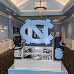 The UNC Finley Golf Club - View as soon as you enter the clubhouse from the parking lot, headed towards the clubhouse.