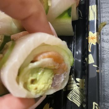 Sushi Masa - inside of Crazy Yellowtail Roll Avocado was very fresh  Not spicy or any flavor  Fish was fresh - Sushi Bars Near Me - Baton Rouge, Louisiana