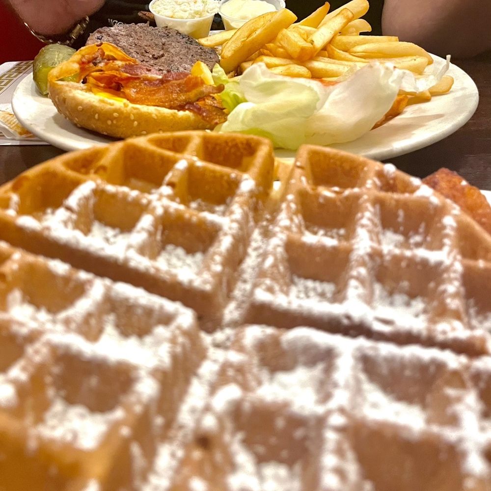 Coach House Diner - Fried Chicken and Waffle Bacon Cheeseburger Deluxe - Diners Near Me - Hackensack, New Jersey Coach House Diner - Fried Chicken and Waffle Bacon Cheeseburger Deluxe - Diners Near Me - Hackensack, New Jersey