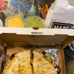 Savage Burrito - Steak Quesadilla, very very very good food.