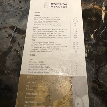 Bourbon & Banter - Menu wine beer food - Speakeasies Near Me - Dallas, Texas Bourbon & Banter - Menu wine beer food - Speakeasies Near Me - Dallas, Texas
