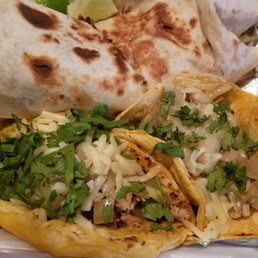 Chicken tacos and chicken burrito Chicken tacos and chicken burrito