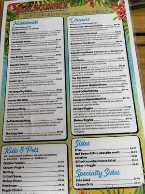 Menu photo 1 Beachcomber Restaurant Saint Augustine, FL