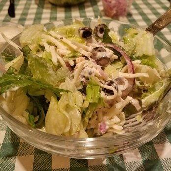 Bucceto's Pizza Pasta - Homemade dinner salad with ranch - Italian Near Me - Bloomington, Indiana