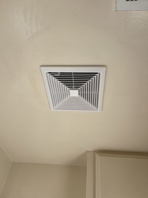 Bathroom exhaust fan replacement - Exhaust fan replacement plus patch and paint Bathroom exhaust fan replacement - Exhaust fan replacement plus patch and paint