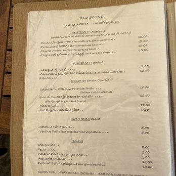 Old School Cafe - Menu - Cafes Near Me - Riomaggiore, SP