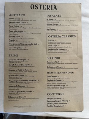 Menu photo 1 Osteria Miami, FL