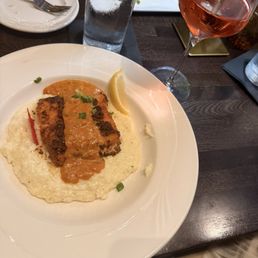 Salmon and grits Salmon and grits