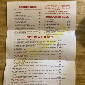 Hibachi Express - Menu 2 - Sushi Bars Near Me - Wiggins, Mississippi