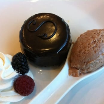 Opus Too - Chocolate cake with fig sorbet - American Near Me - Henderson, Nevada Opus Too - Chocolate cake with fig sorbet - American Near Me - Henderson, Nevada