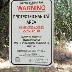 Del Paso Regional Park - Yeah, they're not kidding about the whole stay on the trails thing.