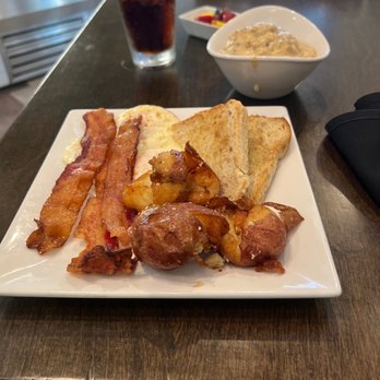 Cafe Melissa - The classic breakfast ($11)  with a side of biscuits and gravy (5). - American Near Me - Avon Lake, Ohio