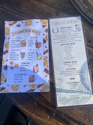 Menu photo 1 The Cadillac Cowboy Lake Arrowhead, CA