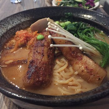 Dooby's - Miso pork ramyun - really generous with the pork belly! - Coffee & Tea Near Me - Baltimore, Maryland