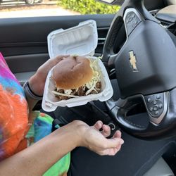 Ring the Bell BBQ - Pulled pork sandwich with Cole slaw first round.