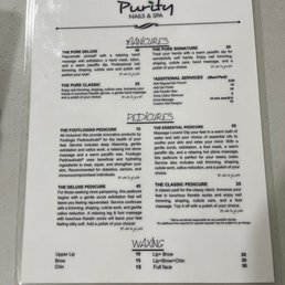 Services menu Services menu