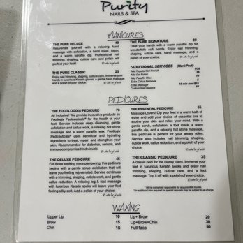 Purity Nails And Spa - Services menu - Waxing Near Me - Tulsa, Oklahoma Purity Nails And Spa - Services menu - Waxing Near Me - Tulsa, Oklahoma