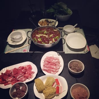 Happy Lamb Hot Pot - Beef, pork, crab stick, noodles,btempura fish, chicken, garlic beef, veggies, spicy broth - Chinese Near Me - Plano, Texas Happy Lamb Hot Pot - Beef, pork, crab stick, noodles,btempura fish, chicken, garlic beef, veggies, spicy broth - Chinese Near Me - Plano, Texas