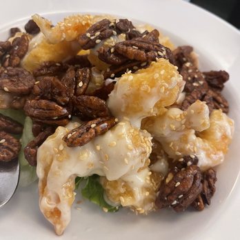 Ginger Cafe - Gluten Free Candied Pecan Prawns - Asian Fusion Near Me - Gilroy, California