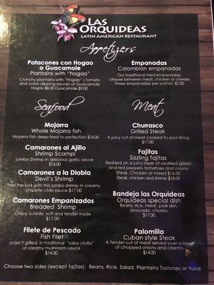 Menu photo 4 Las Orquideas Restaurant Pompano Beach, FL