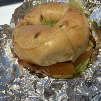Rockstar Bagels - BLT on jalapeño cheddar bagel with Avocado - Bagels Near Me - Austin, Texas