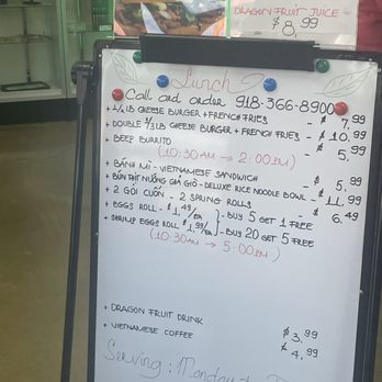 Le’s One Stop - Lunch Menu from 10:30a-5:00p M-F - Vietnamese Near Me - Bixby, Oklahoma