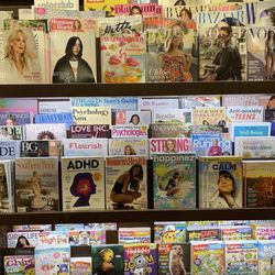 Barnes & Noble Booksellers - Fashion, health and children's magazines along the right-hand wall