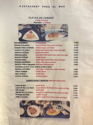 Menu photo 5 Proa al Mar Valparaíso, VS